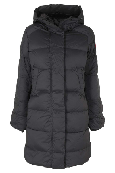 Shop Canada Goose Alliston Padded Hood Jacket In Black