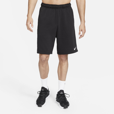 Shop Nike Men's Dry Dri-fit Fleece Fitness Shorts In Black