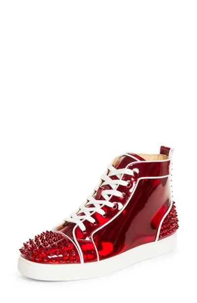 Men's Lou Spikes 2 Patent Leather High-Top Sneakers