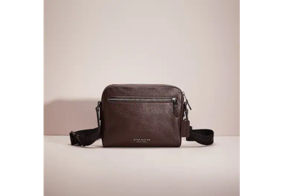 Shop Coach Restored Metropolitan Soft Camera Bag In Gunmetal/oak