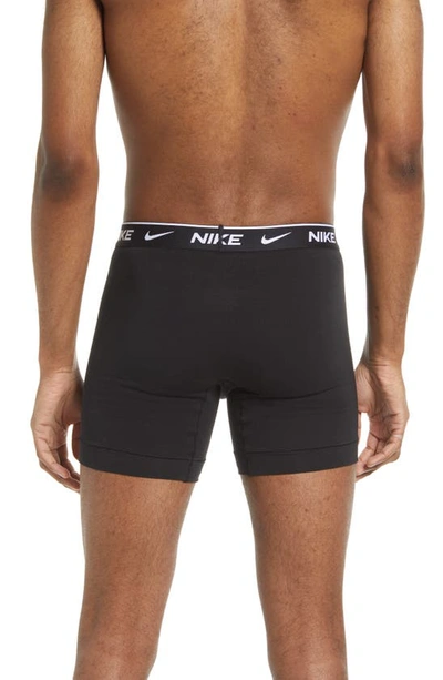 Shop Nike Dri-fit Essential Assorted 3-pack Stretch Cotton Boxer Briefs In Black