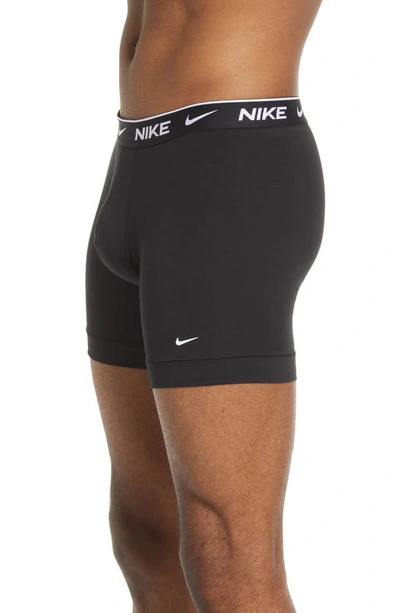 Shop Nike Dri-fit Essential Assorted 3-pack Stretch Cotton Boxer Briefs In Black