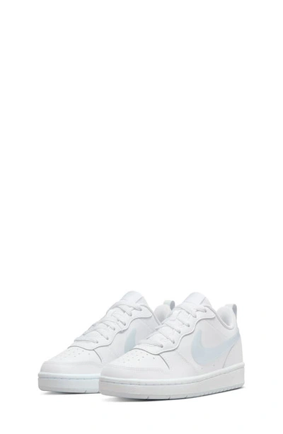 Nike Kids' Court Borough Low 2 Sneaker In White/ Aura/ White | ModeSens