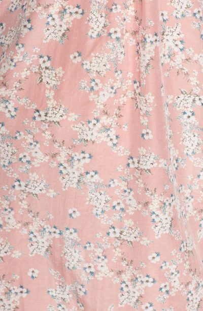Shop Papinelle Isabelle Cotton & Silk Nightgown In Dark Pink