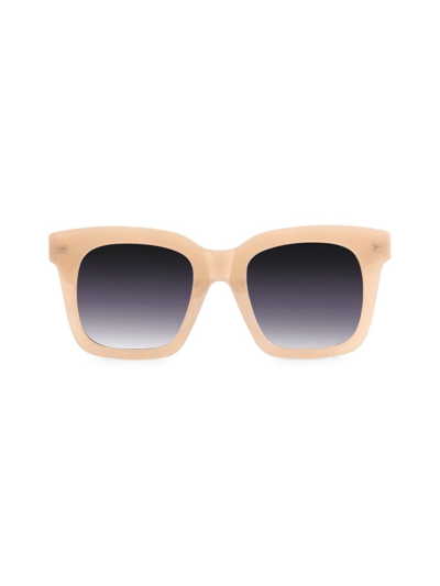 Shop Aqs Women's 47mm Square Sunglasses In Beige