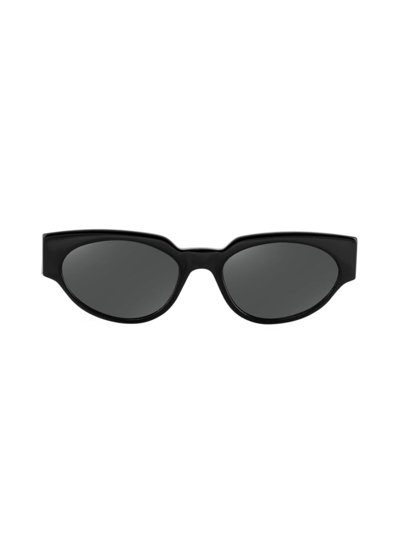 Shop Aqs Women's 47mm Narrow Clubmaster Sunglasses In Black