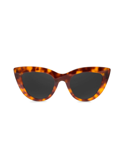 Shop Aqs Women's 47mm Cat Eye Sunglasses In Brown