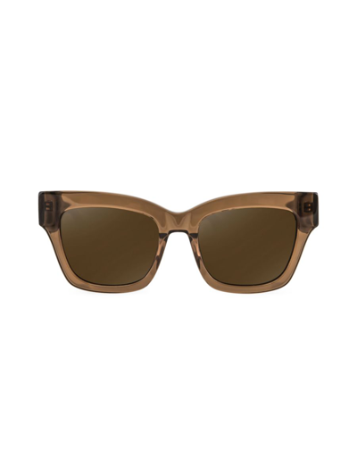 Shop Aqs Women's 47mm Square Sunglasses In Brown