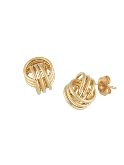 Shop Saks Fifth Avenue Women's 14k Yellow Gold Coil Knot Earrings