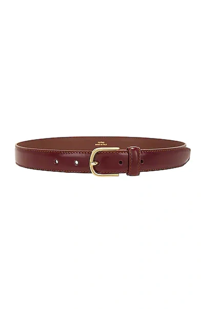 Shop Totême Slim Trouser Leather Belt In Cognac