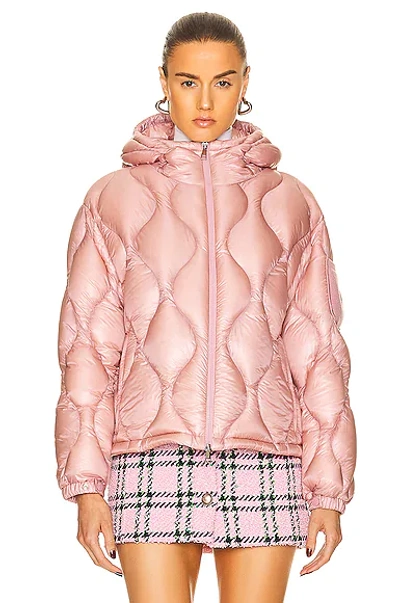Moncler Anthon Hooded Quilted Ripstop Down Jacket In Pink
