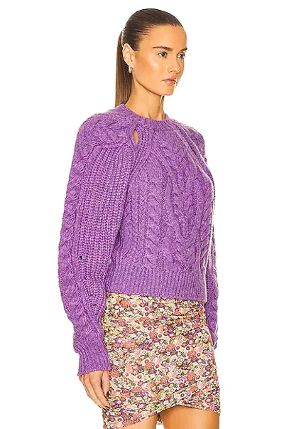 Shop Isabel Marant Paloma Maille Heavy Sweater In Ultra Violet