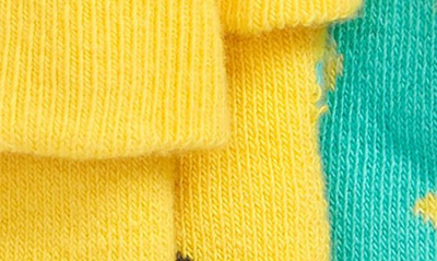 Shop Happy Socks 2-pack Monkey & Banana Terry Socks In Lt/ Pastel Green
