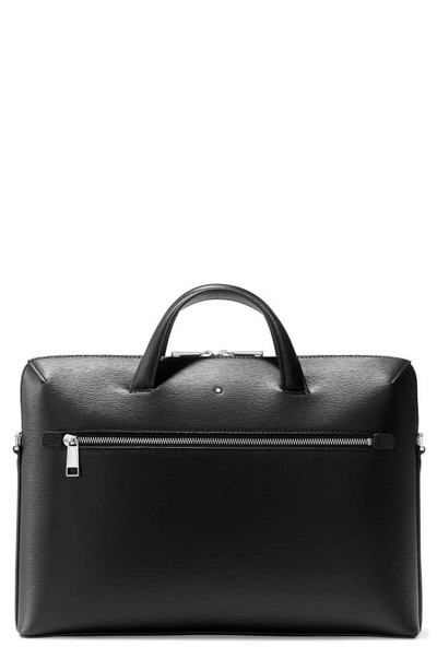 Shop Montblanc Meisterstück Leather Slim Document Case In Black