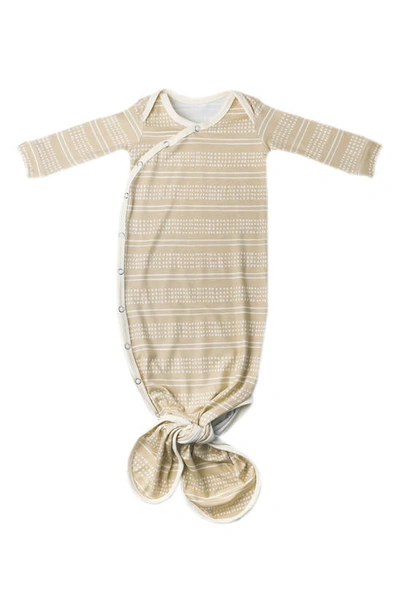 Shop Copper Pearl Newborn Knotted Gown In Clay