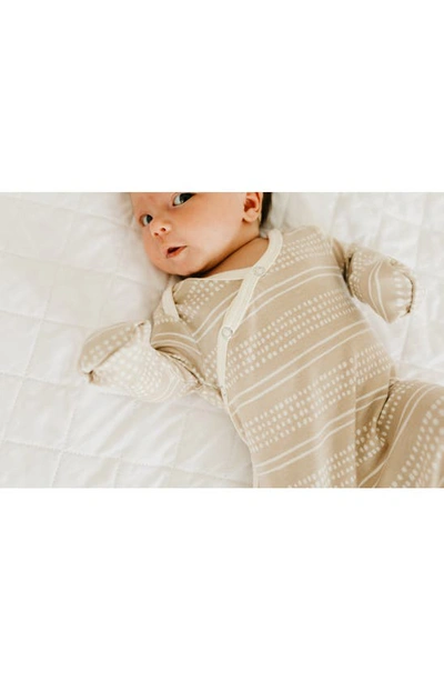Copper Pearl Newborn Knotted Gown In Clay