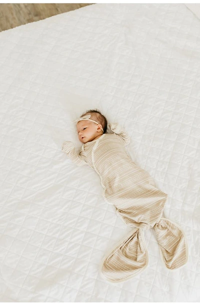 Shop Copper Pearl Newborn Knotted Gown In Clay