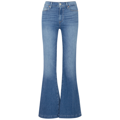 Shop Paige Genevieve Transcend Blue Flared Jeans