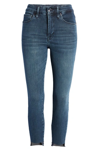 Shop Good American Good Petite Organic Cotton Blend Skinny Jeans In Blue868