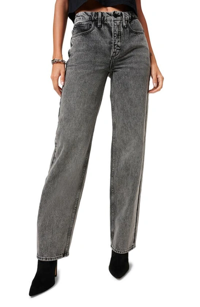 Good American Good Icon Loose Fit Straight Leg Jeans In Black239