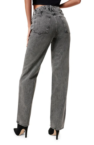 Good American Good Icon Loose Fit Straight Leg Jeans In Black239