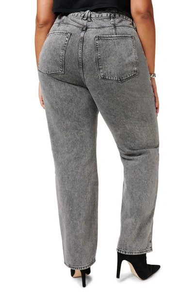 Good American Good Icon Loose Fit Straight Leg Jeans In Black239