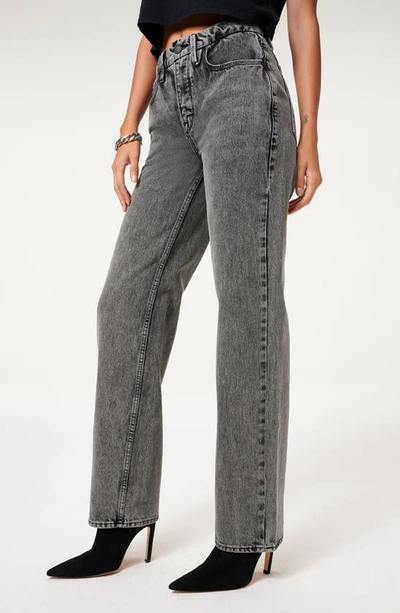 Good American Good Icon Loose Fit Straight Leg Jeans In Black239