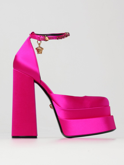 Shop Versace High Heel Shoes  Woman In Pink