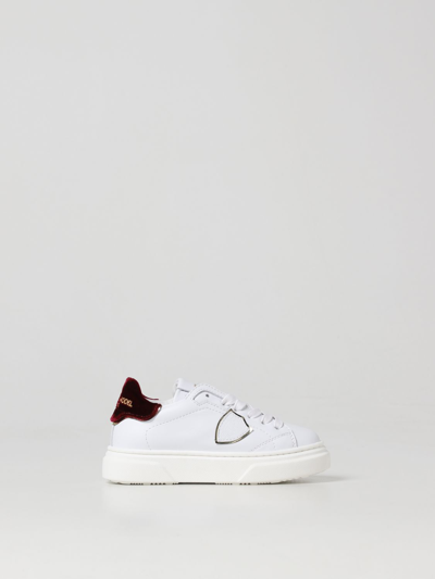 Shop Philippe Model Junior Sneakers In Leather In White 1