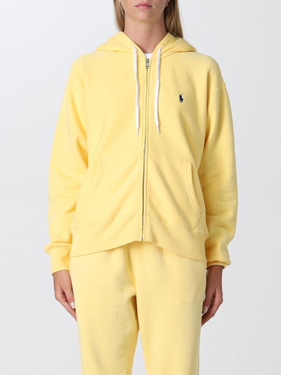 Shop Polo Ralph Lauren Sweatshirt  Woman Color Yellow