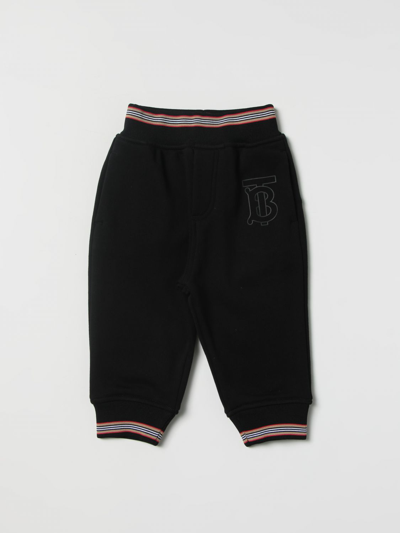 Shop Burberry Jogging Pants With Monogram In Black