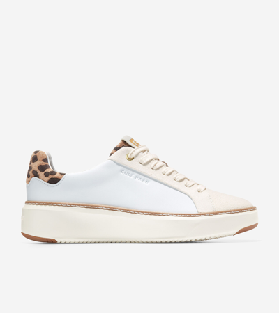 Shop Cole Haan Grandprø Topspin Sneaker In White-leopard Print