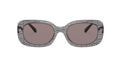 Shop Coach Woman Sunglasses Hc8358u Cd471 In Grey Solid