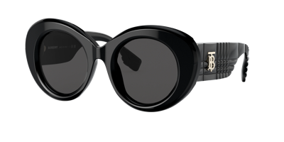 Shop Burberry Woman Sunglasses Be4370u Margot In Dark Grey