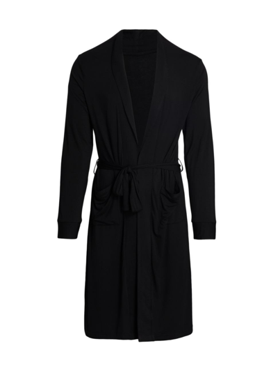 Shop Saks Fifth Avenue Men's Collection Modal-blend Robe In Moonless Night