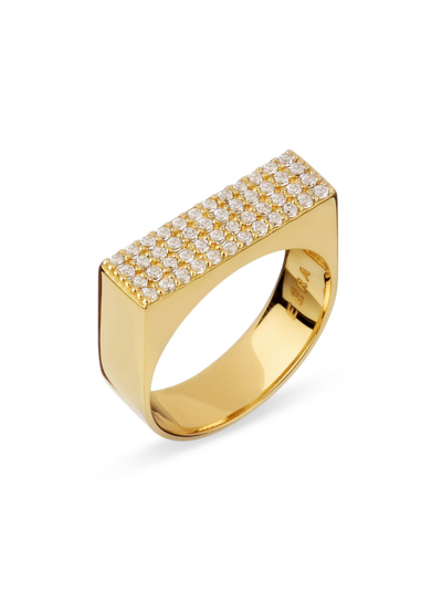 Shop Eéra Women's Long Beach 18k Yellow Gold & Diamond Bar Ring