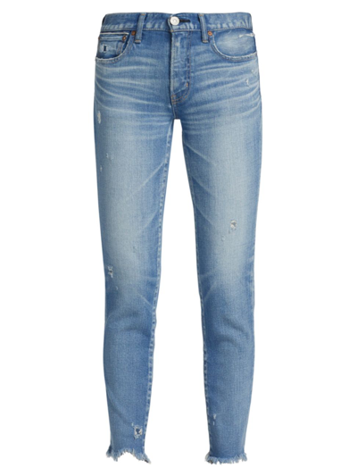 Shop Moussy Vintage Women's Diana Mid-rise Skinny Long Stretch Jeans In Light Blue