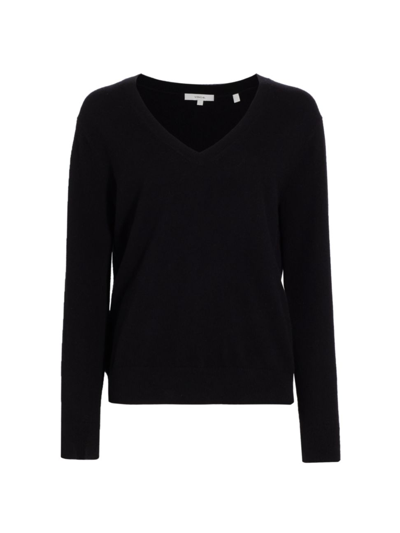Shop Vince Women's Weekend V-neck Cashmere Sweater In Black