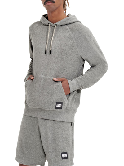 Shop Ugg Men's Terrance Cotton-blend Hoodie In Grey Heather