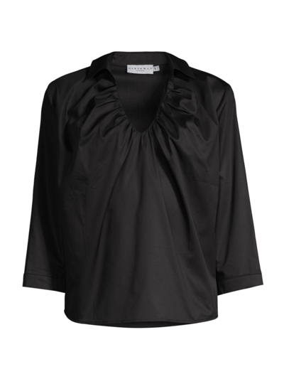 Shop Harshman Women's Nerello Cotton Blouse In Black