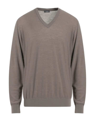 Shop Rossopuro Man Sweater Dove Grey Size 8 Wool