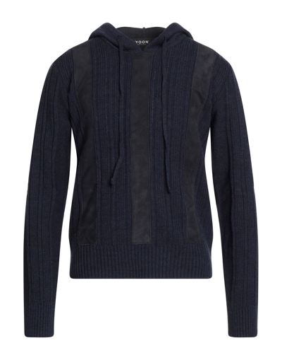 Shop Yoon Man Sweater Blue Size 42 Acrylic, Virgin Wool