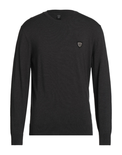 Shop Automobili Lamborghini Man Sweater Lead Size S Viscose, Polyamide, Wool In Grey