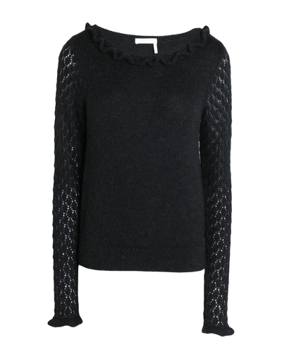 Shop See By Chloé Woman Sweater Black Size L Alpaca Wool, Polyamide, Wool