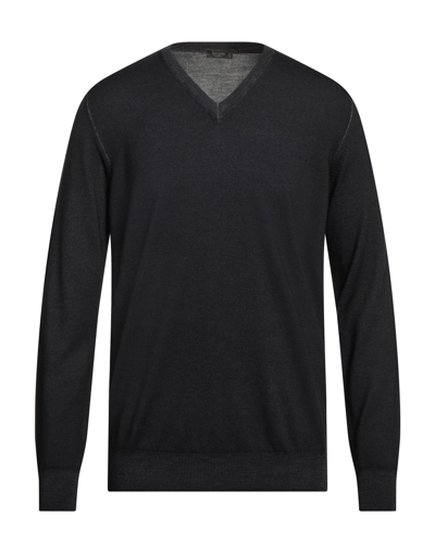Shop Ferrante Man Sweater Steel Grey Size 44 Merino Wool