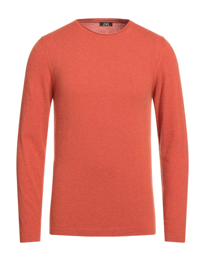 Shop Lvl Level Vibes Level Man Sweater Rust Size Xl Viscose, Wool, Polyamide, Cashmere In Red