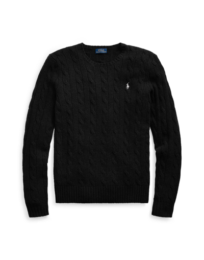 Shop Polo Ralph Lauren Woman Sweater Black Size Xl Wool, Cashmere