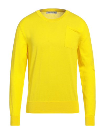 Shop Grey Daniele Alessandrini Man Sweater Yellow Size M Cotton