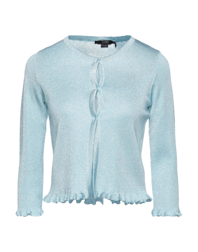 Shop Seventy Sergio Tegon Woman Cardigan Sky Blue Size L Viscose, Polyester, Polyamide