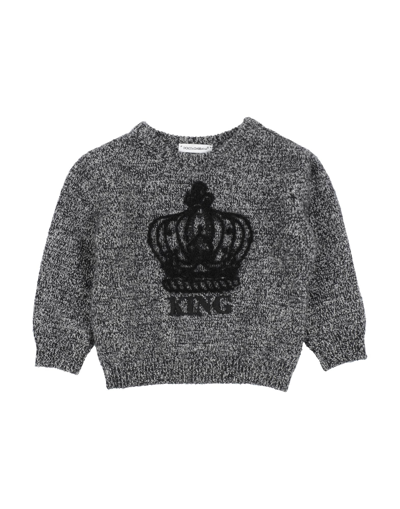 Shop Dolce & Gabbana Newborn Boy Sweater Black Size 3 Virgin Wool, Cashmere